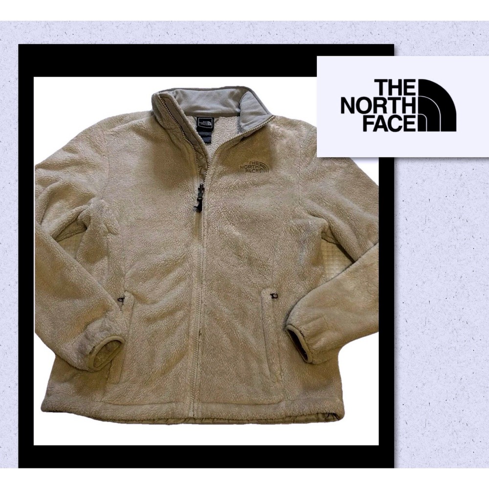 The North Face Women's SMALL‎ (36") Soft Fleece Full Zip Jacket Warm Soft Cream